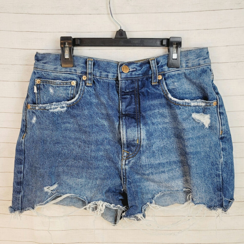 Lovers + Friends Austin High Waist Cutoff Denim Shorts, sz 29